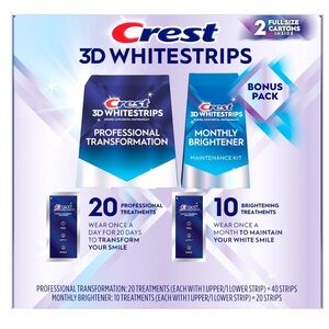 Crest 3D Whitestrips Professional Transformation Kit